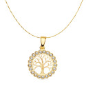 18K COLGANTE ORO AMARILLO ARBOL DE LA VIDA 15 MM CADENA VENECIANA 42CM 18K COLGANTE ORO AMARILLO ARBOL DE LA VIDA 15 MM CADENA VENECIANA 42CM