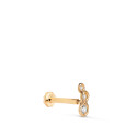 18K PIERCING DE OREJA ORO AMARILLO CON 3 CIRCONITAS 6,5X3 MM. GRUESO BARRA 1.20 MM. CIERRE TUERCA 18K PIERCING DE OREJA ORO AMARILLO CON 3 CIRCONITAS 6,5X3 MM. GRUESO BARRA 1.20 MM. CIERRE TUERCA