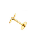 18K PIERCING OREJA ORO AMARILLO RAYO CON CIRCONITA 8X2.5 MM ( UNIDAD ) 18K PIERCING OREJA ORO AMARILLO RAYO CON CIRCONITA 8X2.5 MM ( UNIDAD )