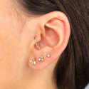 18K PIERCING OREJA ORO AMARILLO TRES HOJITAS CIRCONITA 6.5X6 MM ( UNIDAD ) 18K PIERCING OREJA ORO AMARILLO TRES HOJITAS CIRCONITA 6.5X6 MM ( UNIDAD )