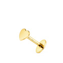 18K PIERCING DE OREJA ORO AMARILLO CON CORAZON 5 X 3 MM. CIERRE TUERCA 18K PIERCING DE OREJA ORO AMARILLO CON CORAZON 5 X 3 MM. CIERRE TUERCA