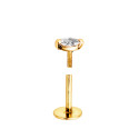18K PIERCING DE OREJA ORO AMARILLO CON CIRCONITA 4 X 2 MM. GRUESO BARRA 1.20 MM LONGITUD 7 MM TOTAL PIERCING 9 MM CIERRE TUERCA 18K PIERCING DE OREJA ORO AMARILLO CON CIRCONITA 4 X 2 MM. GRUESO BARRA 1.20 MM LONGITUD 7 MM TOTAL PIERCING 9 MM CIERRE TUERCA