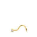 18K PIERCING ORO AMARILLO NARIZ CIRCONITA 4 GARRAS 2 X 2 MM (PEDIDO MINIMO 3 UNIDADES)