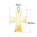 18K COLGANTE ORO AMARILLO CRUZ EN BRILLO. MEDIDA: 26,5 X 20 MM 18K COLGANTE ORO AMARILLO CRUZ EN BRILLO. MEDIDA: 26,5 X 20 MM