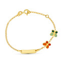 18K ESCLAVA ORO AMARILLO MARIPOSAS ESMALTE 16CM 18K ESCLAVA ORO AMARILLO MARIPOSAS ESMALTE 16CM