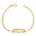 18K ESCLAVA ORO AMARILLO BARBADA HUECA. ANCHO: 2,5MM. PLACA CHAPA: 22X6MM. LARGO 14-5 CM 18K ESCLAVA ORO AMARILLO BARBADA HUECA. ANCHO: 2,5MM. PLACA CHAPA: 22X6MM. LARGO 14-5 CM