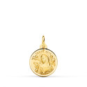 9K MEDALLA ORO AMARILLO SANTA RITA BISEL 14 MM
