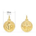 9K MEDALLA ORO AMARILLO ESCAPULARIO ORO AMARILLO SAN BENITO MONJE 14 MM 9K MEDALLA ORO AMARILLO ESCAPULARIO ORO AMARILLO SAN BENITO MONJE 14 MM