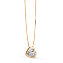 18K COLLAR ORO BICOLOR CORAZON CON CIRCONITAS 5MM CADENA 42 CM C. AMOR 18K COLLAR ORO BICOLOR CORAZON CON CIRCONITAS 5MM CADENA 42 CM C. AMOR