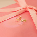 18K PENDIENTES ORO AMARILLO CORAZON CON CIRCONITA 5 X 5 MM CIERRE TUERCA 18K PENDIENTES ORO AMARILLO CORAZON CON CIRCONITA 5 X 5 MM CIERRE TUERCA