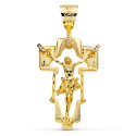 18K COLGANTE CRISTO CRUZ. 77X50 MM