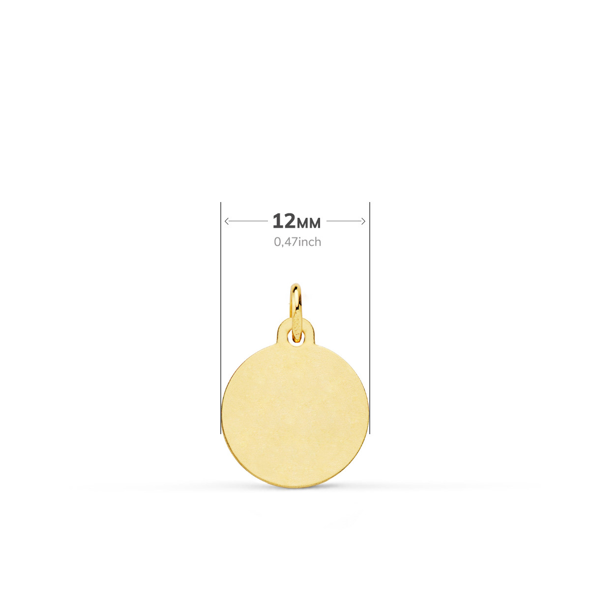 18K MEDALLA ORO AMARILLO SAN ANTONIO BISEL 12 MM