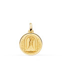 18K MEDALLA ORO AMARILLO VIRGEN DE LORETO CON BISEL Y MATIZADA. MEDIDA: 16 MM 18K MEDALLA ORO AMARILLO VIRGEN DE LORETO CON BISEL Y MATIZADA. MEDIDA: 16 MM