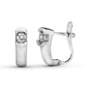 18K PENDIENTES BRILLANTES 0.100 QTES ORO BLANCO 14 X 4 MM CIERRE CATALAN 18K PENDIENTES BRILLANTES 0.100 QTES ORO BLANCO 14 X 4 MM CIERRE CATALAN