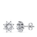 18K PENDIENTES ORO BLANCO CUAJO CON 18 DIAMANTES LABORATORIO 1,00 QTES, G-VS2. 9X9 MM. CIERRE PRESION 18K PENDIENTES ORO BLANCO CUAJO CON 18 DIAMANTES LABORATORIO 1,00 QTES, G-VS2. 9X9 MM. CIERRE PRESION