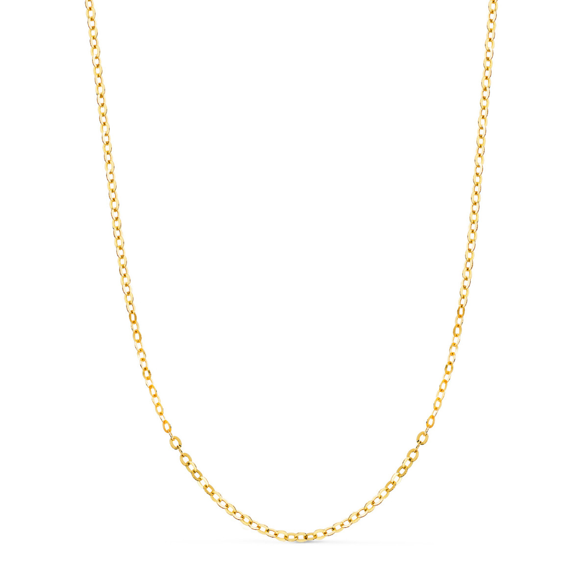 18K CADENA FORZADA MACIZA ORO AMARILLO ANCHO: 1,5 MM. LARGO: 50 CM