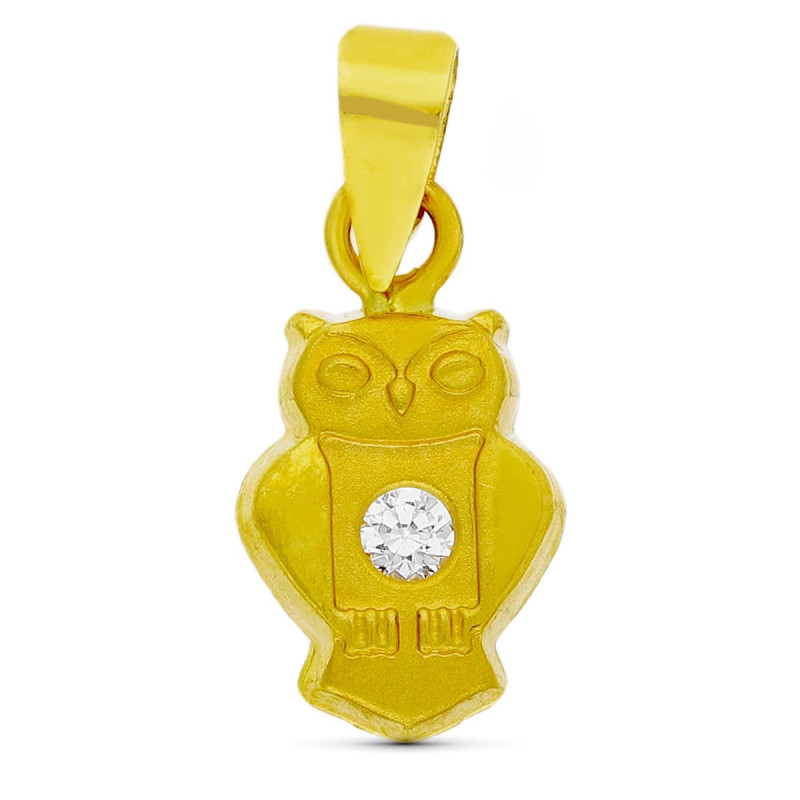18K COLGANTE ORO AMARILLO BUHO. 10X6 MM