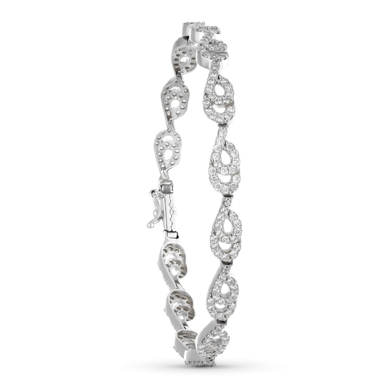 18K PULSERA ORO BLANCO CIRCONITA 19CM