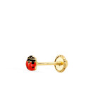 18K PIERCING OREJA ORO AMARILLO MINI MARIQUITA ESMALTADA 3,5X3 MM 18K PIERCING OREJA ORO AMARILLO MINI MARIQUITA ESMALTADA 3,5X3 MM