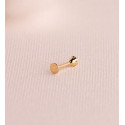 18K PIERCING DE OREJA ORO AMARILLO CIRCONITA CON GARRAS 3,5 MM. GRUESO BARRA 1MM. CIERRE TUERCA
