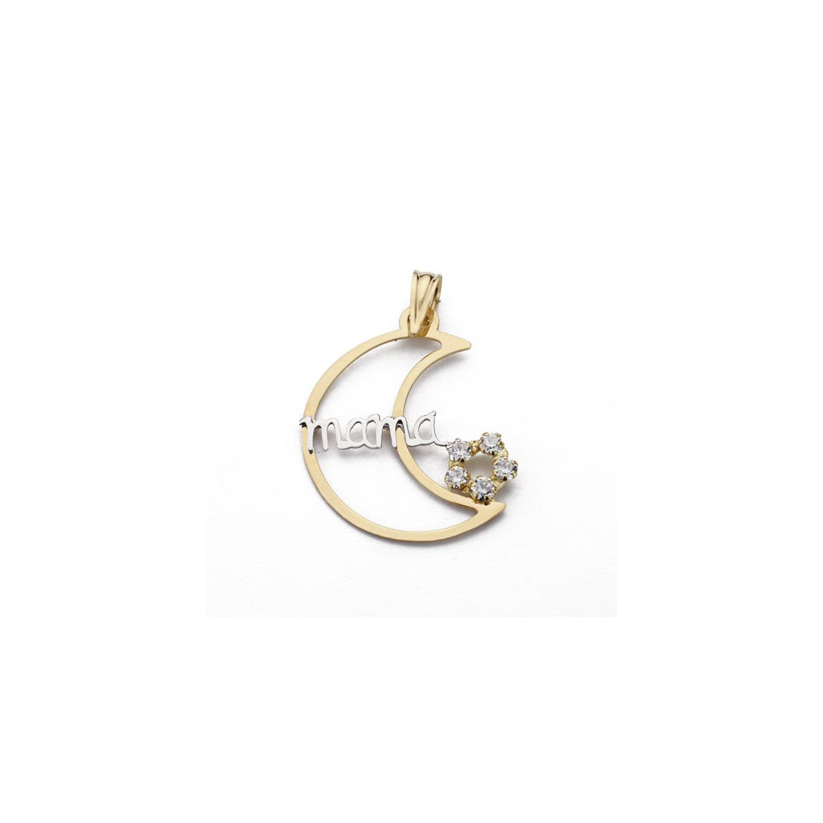 18K COLGANTE BICOLOR LUNA MAMA