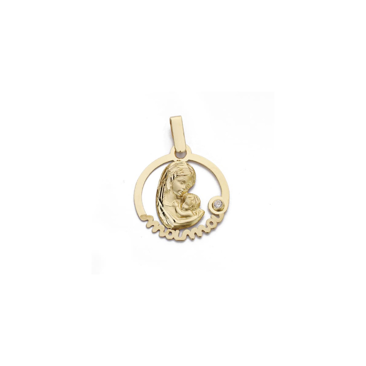 18K COLGANTE MADRE LASER