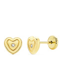 18K PENDIENTES ORO AMARILLO CORAZON CIRCONITA 6.5X6 M CIERRE TUERCA C. AMOR 18K PENDIENTES ORO AMARILLO CORAZON CIRCONITA 6.5X6 M CIERRE TUERCA C. AMOR