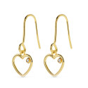 18K PENDIENTES ORO AMARILLO CORAZON CIRCONITA 20X9 MM CIERRE GANCHO C. AMOR 18K PENDIENTES ORO AMARILLO CORAZON CIRCONITA 20X9 MM CIERRE GANCHO C. AMOR