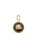18K MEDALLA ORO AMARILLO MEDUSA GRECA CON ESMALTE NEGRO. 12 MM