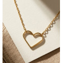 18K GARGANTILLA ORO AMARILLO CORAZONES 16X14 MM 40CM C. AMOR