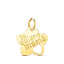 18K COLGANTE ORO AMARILLO FLOR TE QUIERO MAMA CON CORAZON CALADO 15X14 MM 18K COLGANTE ORO AMARILLO FLOR TE QUIERO MAMA CON CORAZON CALADO 15X14 MM