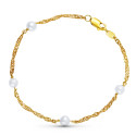 18K PULSERA ORO AMARILLO PERLA 5 MM SINGAPUR 19CM 18K PULSERA ORO AMARILLO PERLA 5 MM SINGAPUR 19CM