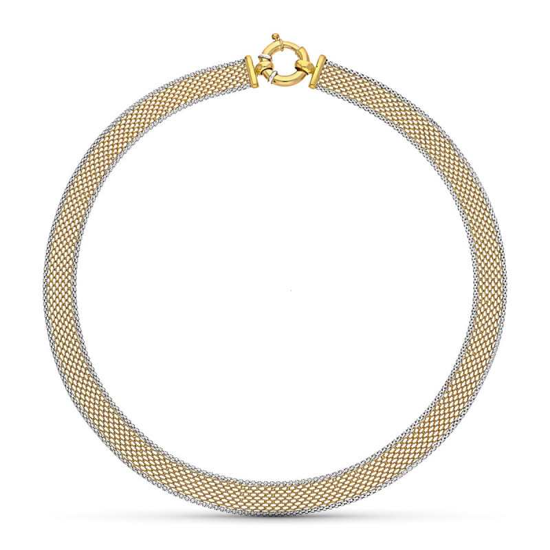 18K GARGANTILLA ORO BICOLOR MALLA 43CM