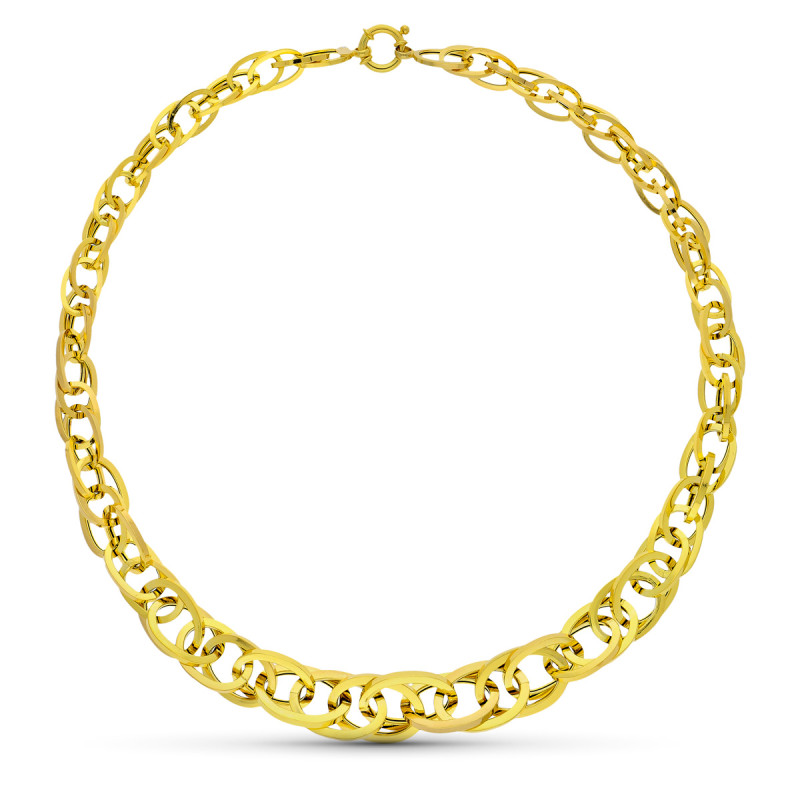 18K GARGANTILLA ORO AMARILLO ESLABONES 45CM