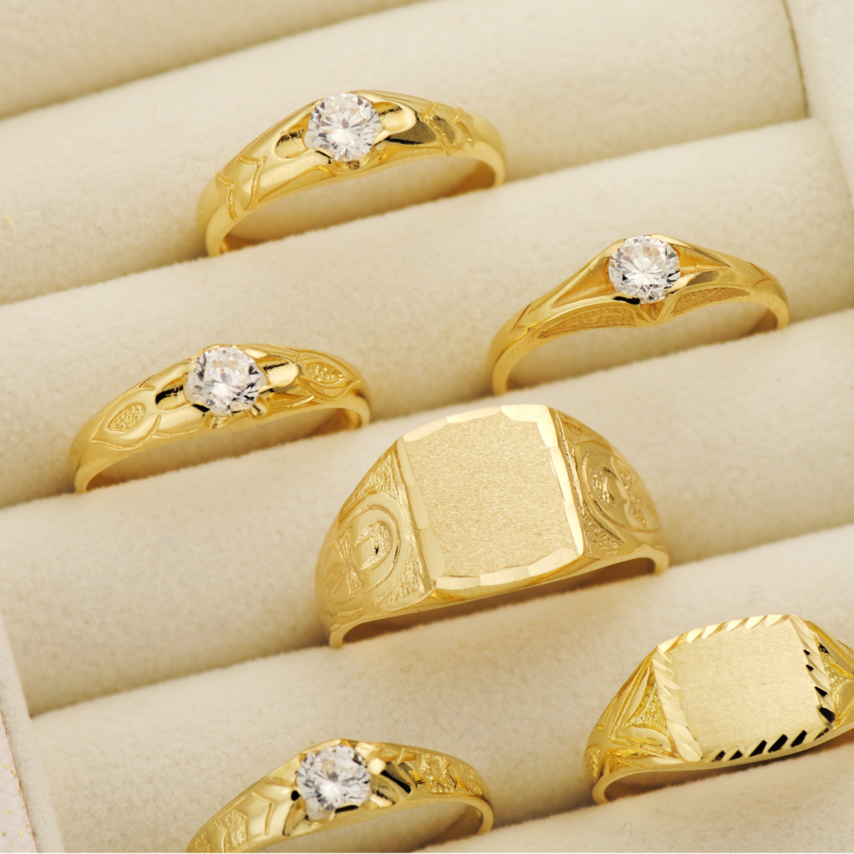 18K SOLITARIO ORO AMARILLO CADETE MACIZO BRILLO CIRCONITA 4.2 MM ANCHO 5 MM