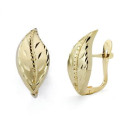 18K PENDIENTES HOJA LAPIDADOS ORO AMARILLO 18X8 MM CIERRE CATALAN 18K PENDIENTES HOJA LAPIDADOS ORO AMARILLO 18X8 MM CIERRE CATALAN