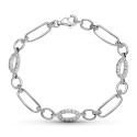 18K PULSERA ORO BLANCO Y CIRCONITA LONGITUD 21CM PESO 6.70 GR 18K PULSERA ORO BLANCO Y CIRCONITA LONGITUD 21CM PESO 6.70 GR