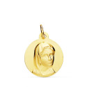 18K MEDALLA ORO AMARILLO MARIA FRANCESA 16 MM