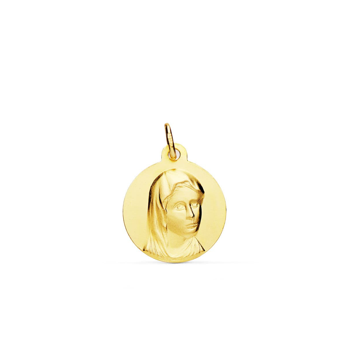 18K MEDALLA ORO AMARILLO MARIA FRANCESA 16 MM