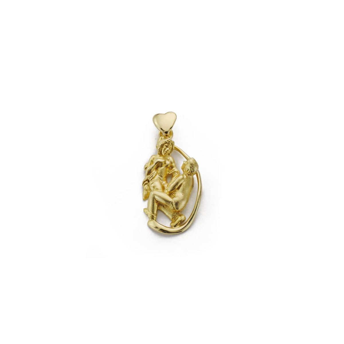 18K COLGANTE ORO AMARILLO PAREJA ENAMORADOS 25X13MM C. AMOR