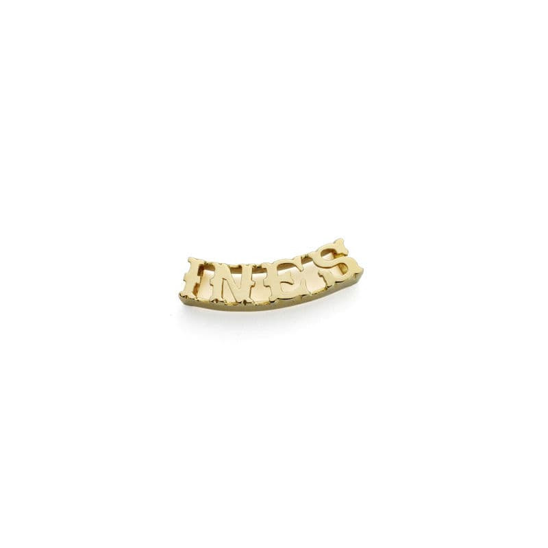 18K COLGANTE NOMBRE PERSONALIZADO ORO AMARILLO 4 LETRAS.