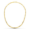 18K GARGANTILLA ORO AMARILLO TRAMOS MATE BRILLO 45CM