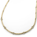 18K GARGANTILLA ORO AMARILLO CIRCONITA 45CM ANCHO 6 MM