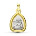 18K MEDALLA ORO AMARILLO ORO BICOLOR ANGEL BURLON. 24X16 MM 18K MEDALLA ORO AMARILLO ORO BICOLOR ANGEL BURLON. 24X16 MM