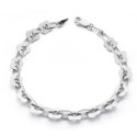 18K PULSERA ORO BLANCO 18.5 CM 7 MM