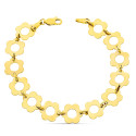 18K PULSERA ORO AMARILLO FLORES ANCHO 11 MM LARGO 19CM 18K PULSERA ORO AMARILLO FLORES ANCHO 11 MM LARGO 19CM