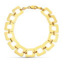 18K PULSERA ORO AMARILLO ESLABONES CUADRADOS 19CM ANCHO 12 MM 18K PULSERA ORO AMARILLO ESLABONES CUADRADOS 19CM ANCHO 12 MM