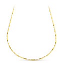 18K CADENA ORO AMARILLO TRAMOS HUECA 60CM 2.5 MM