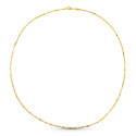 18K CADENA ORO AMARILLO TRAMOS HUECA 60CM 2.5 MM