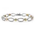 18K PULSERA ORO BICOLOR CIRCONITA 19CM ANCHO 10 MM 18K PULSERA ORO BICOLOR CIRCONITA 19CM ANCHO 10 MM